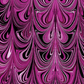 Needle Stars Chandelier Fuchsia quilting cotton repeat — dramatic marbled feather swirl in fuchsia, magenta, violet, and black by Paula Nadelstern for Benartex