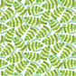 Safari Fun Jungle Leaves White quilting cotton close-up — watercolor tropical banana leaves and delicate fern sprigs in fresh green on white — Terry Runyan for Benartex