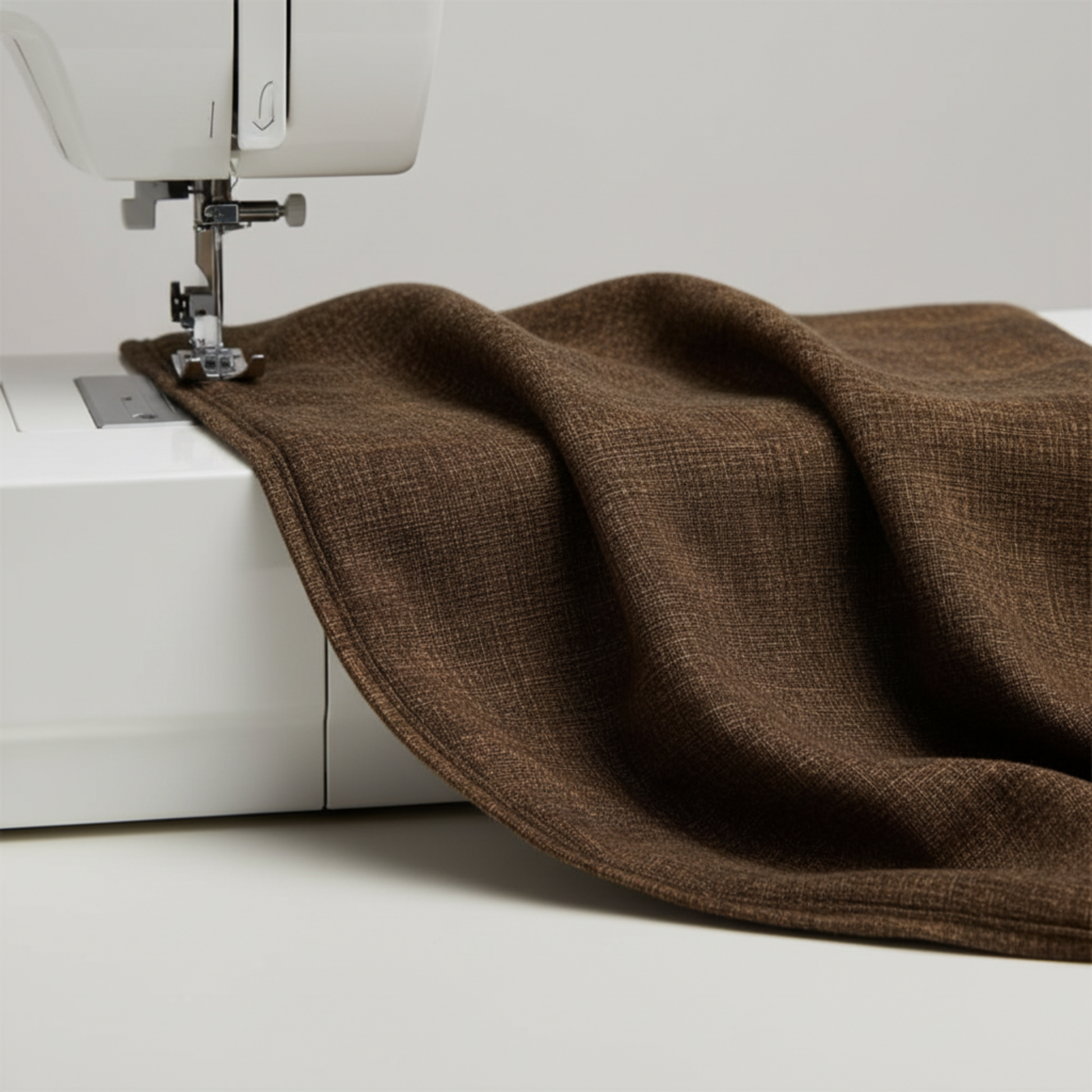 Interwoven Bark by Jason Yenter – fabric draped over the edge of a sewing machine, showing softness and body