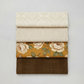 Interwoven Brown by Jason Yenter – Pinterest fabric coordination stack of 4 complementary fabrics on light grey background