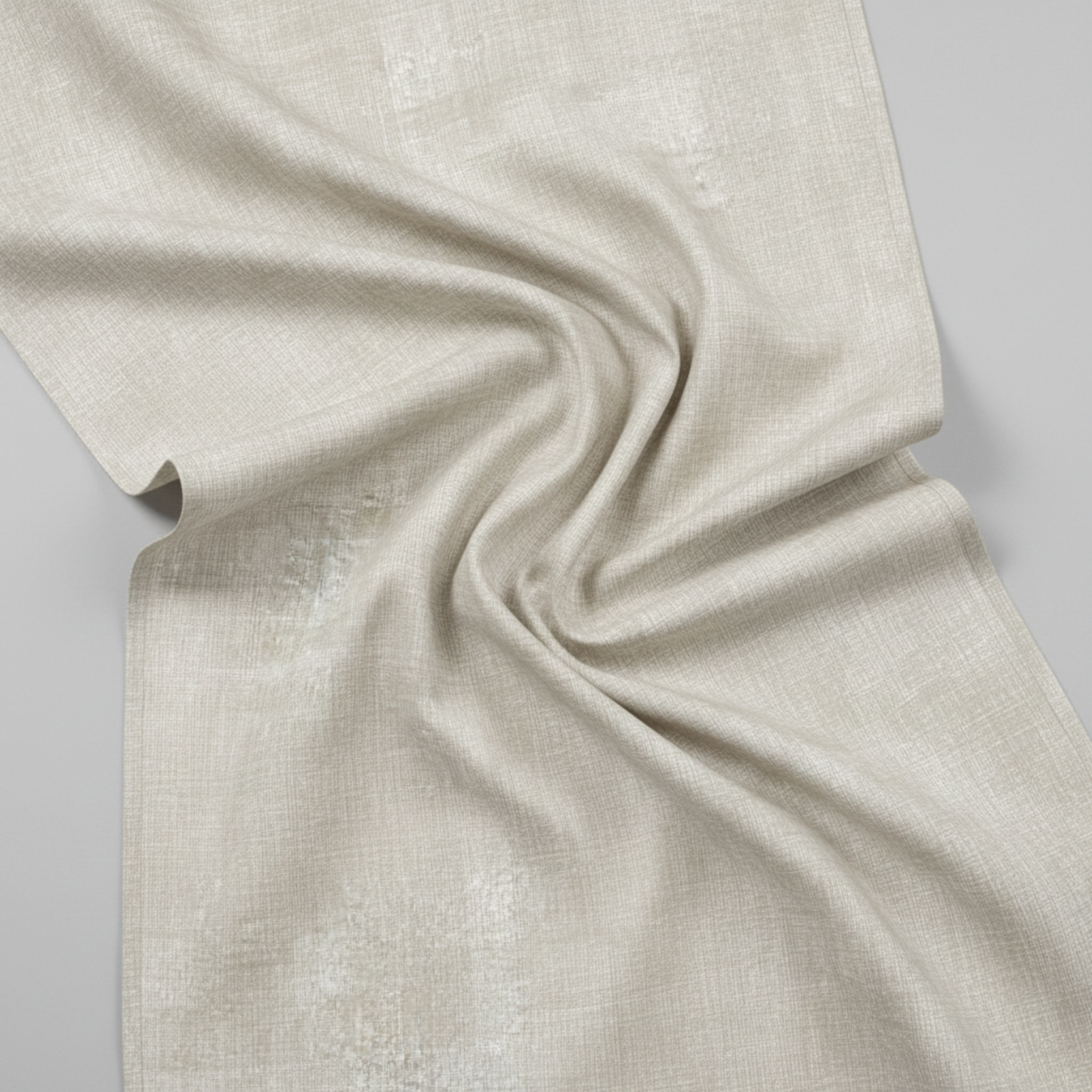 Interwoven Taupe by Jason Yenter – fabric draped on a flat surface, showing softness and body