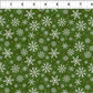 Winter Solstice II Green Snowflakes Metallic – fabric – colorful textile design