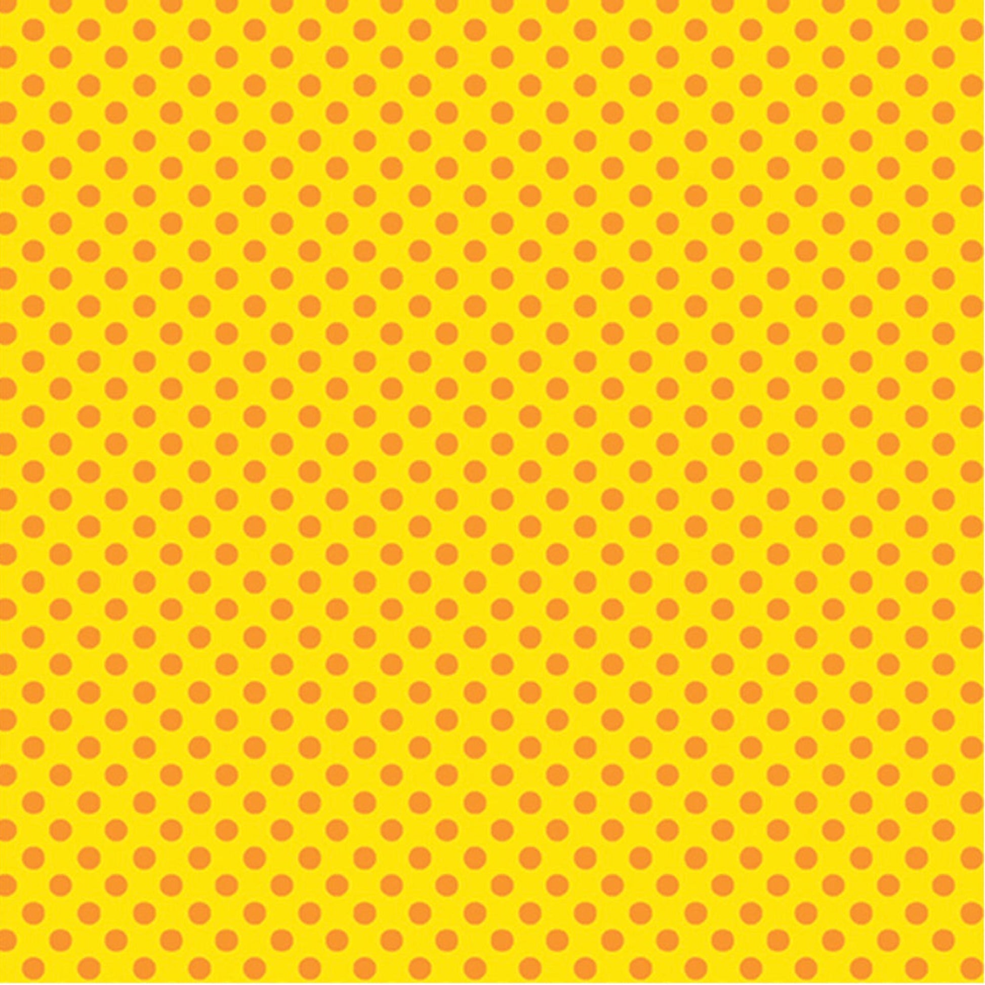 Safari Fun – Random Dots Yellow/Orange – fabric – colorful textile design