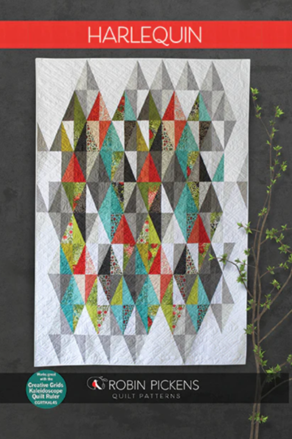 Harlequin quilt pattern by Robin Pickens – Layer Cake friendly design using Half-Rectangle Triangles, two sizes available – Shop at IraRobi Quilts