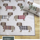 Dogs in Sweaters quilt pattern by Elizabeth Hartman – patchwork dachshunds in plaid sweaters, pillow and quilt size options – Shop at IraRobi Quilts