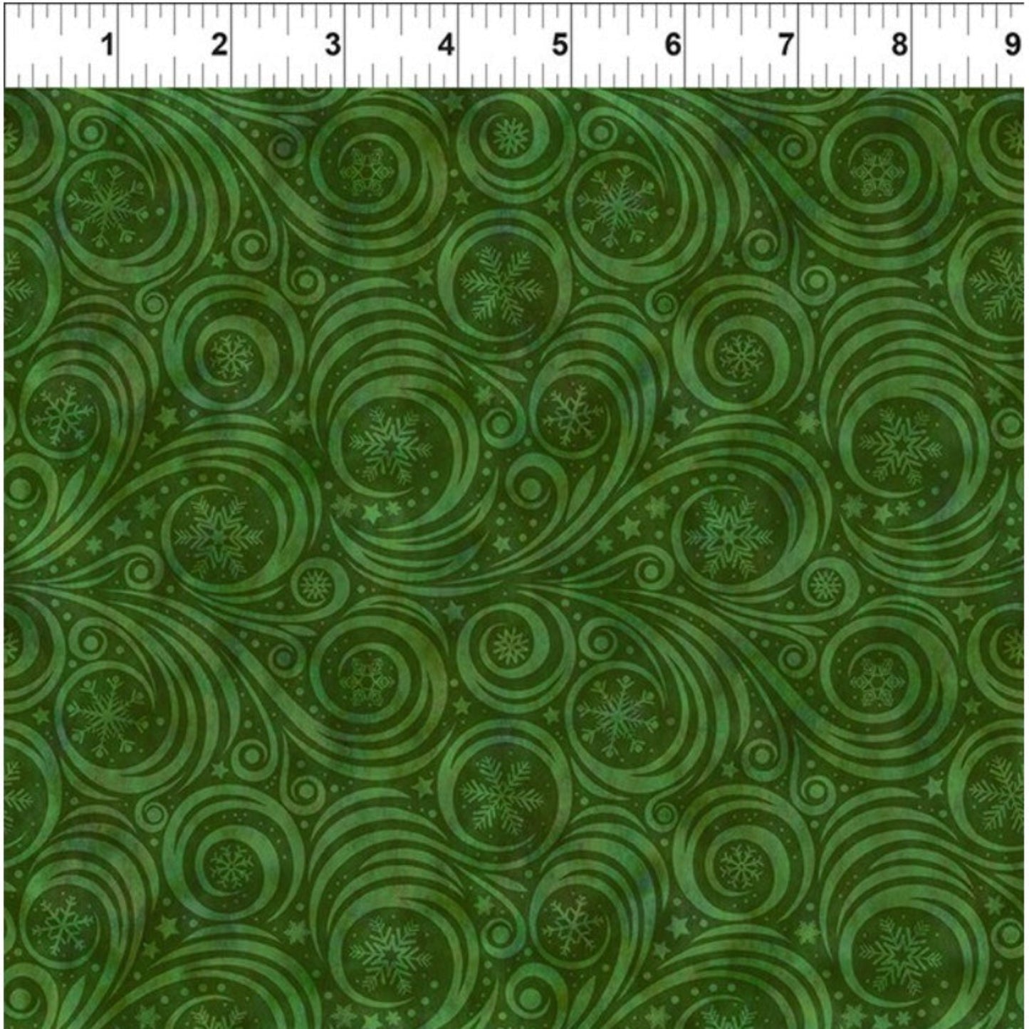 Winter Solstice II Green Snow Swirl