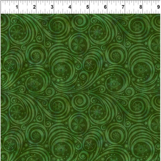 Winter Solstice II Green Snow Swirl