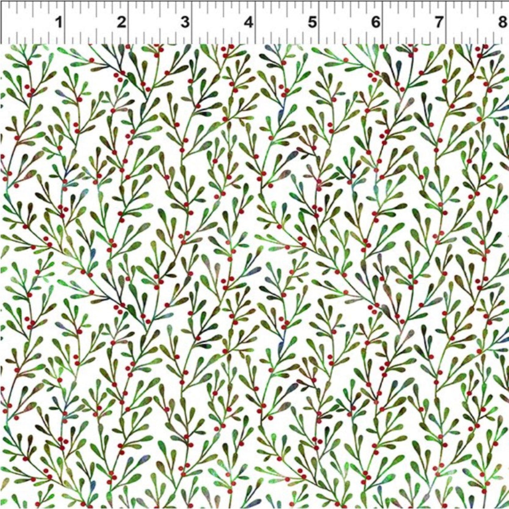 Winter Solstice II White Branches – fabric – colorful textile design