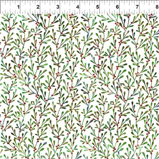 Winter Solstice II White Branches – fabric – colorful textile design