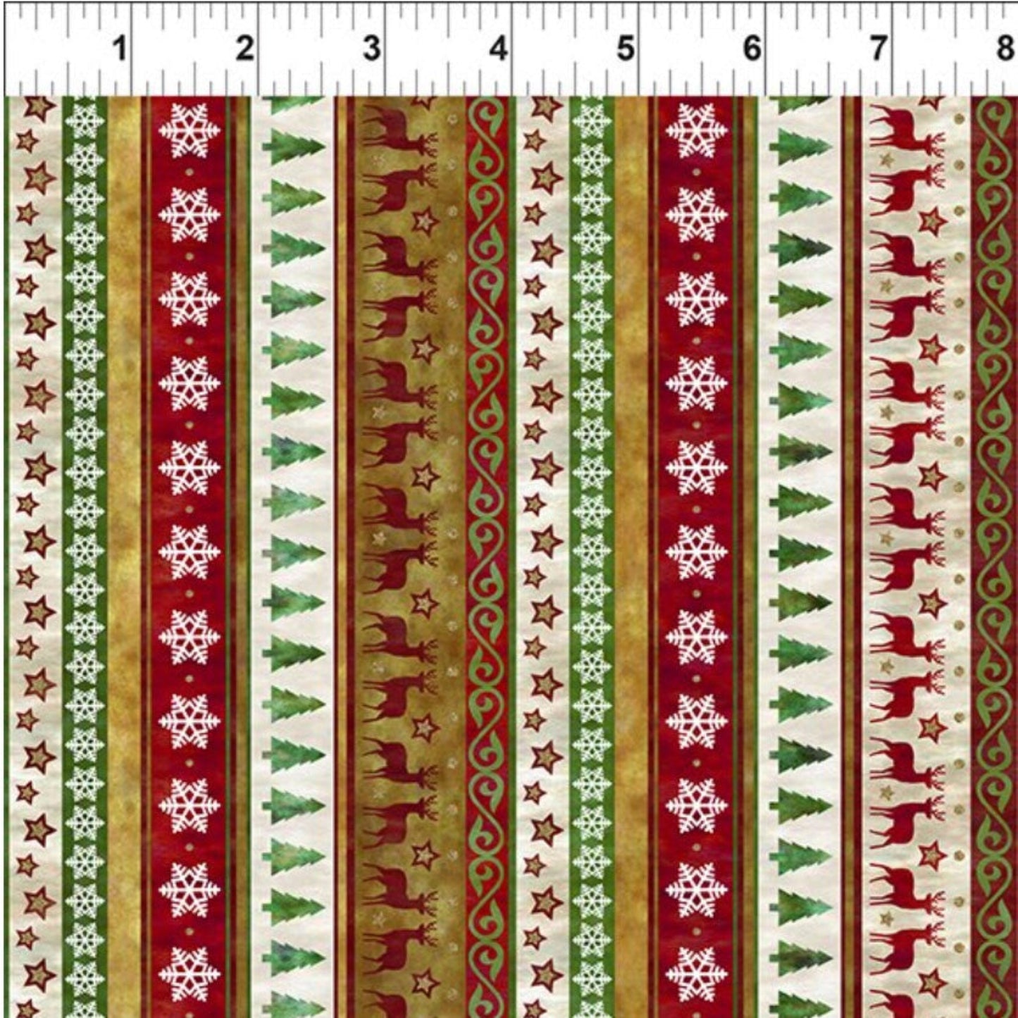Winter Solstice II Multi Stripe Metallic – fabric – colorful textile design