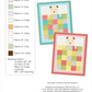 Baby Dreams Quilt pattern by Wendy Sheppard – back cover with fabric requirements and kitten & puppy face options