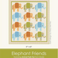 Elephant Friends quilt pattern by Stacy Iest Hsu – 12 patchwork elephants in dots and checks, advanced beginner quilt 57 x 63 inches – Shop at IraRobi Quilts
