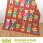 Randolph & Rudy quilt pattern by Elizabeth Hartman – patchwork bear and reindeer in festive holiday sweaters, Christmas quilt 39x50 or 64x73 inches – Shop at IraRobi Quilts