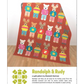 Randolph & Rudy quilt pattern by Elizabeth Hartman – patchwork bear and reindeer in festive holiday sweaters, beginner Christmas quilt 39x50 or 64x73 inches