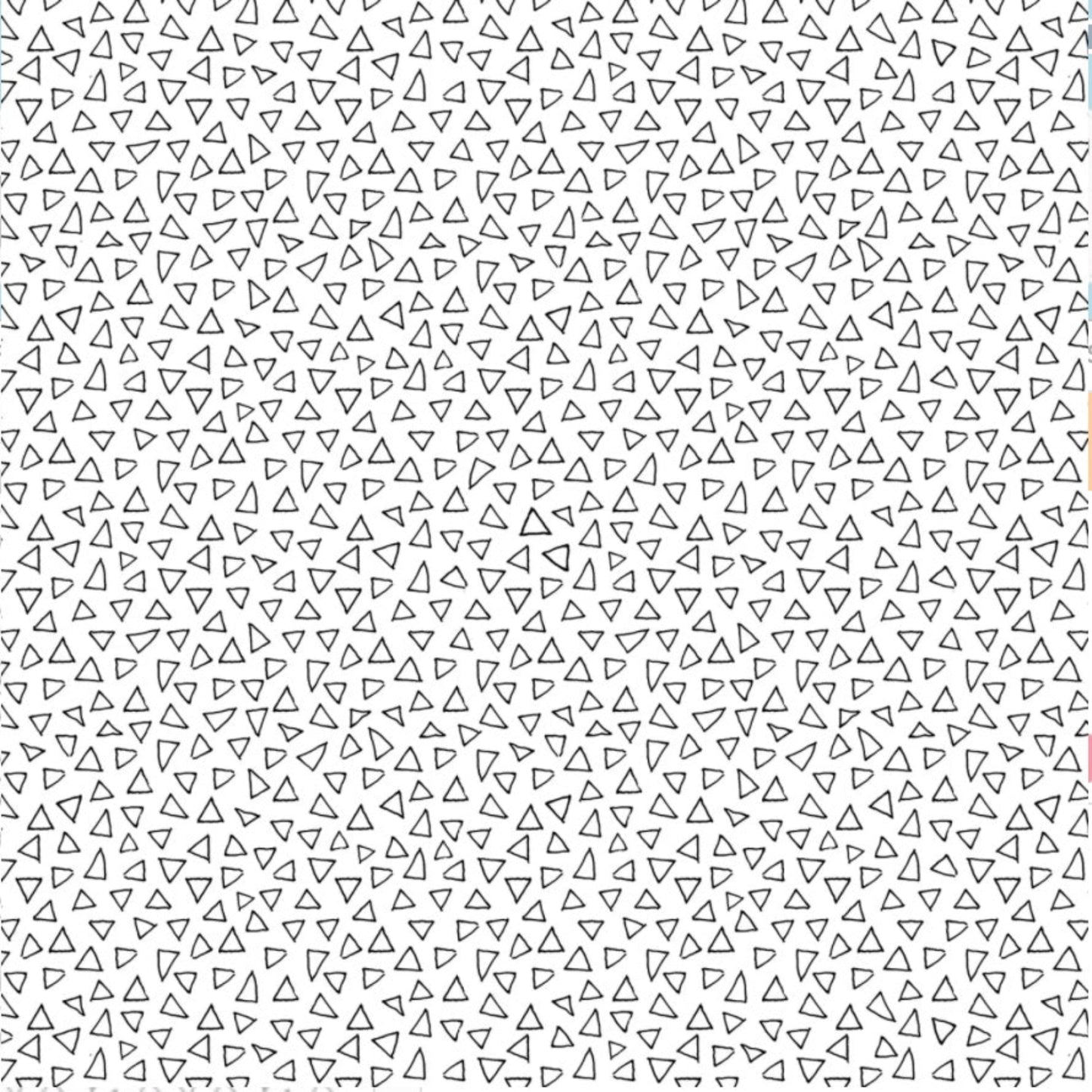 Safari Fun – Floating Triangles – White/Black – fabric – colorful textile design