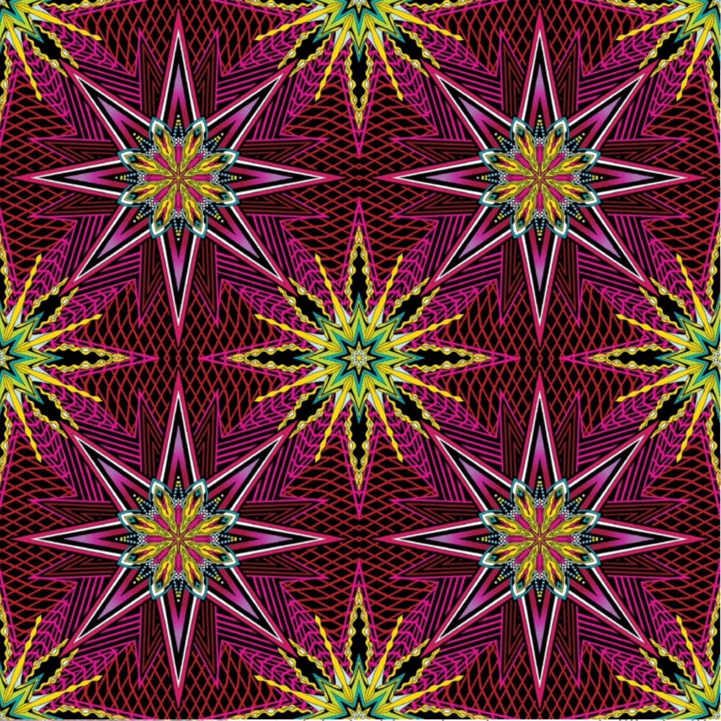 What If - Radio Star Red/Multi – fabric – colorful textile design