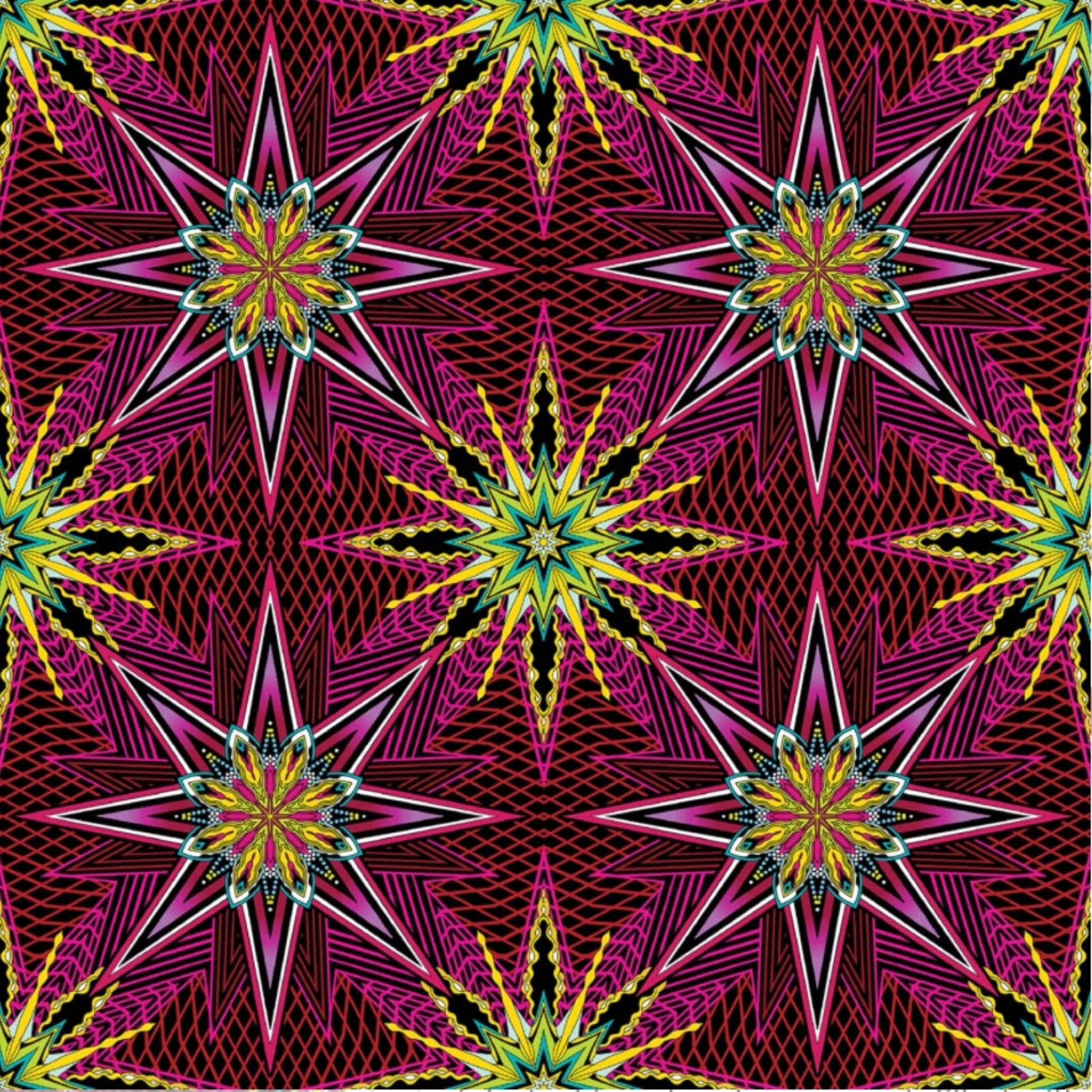 What If - Radio Star Red/Multi – fabric – colorful textile design