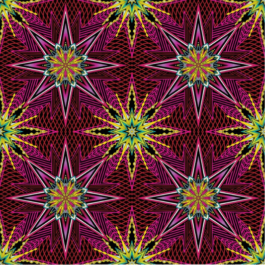 What If - Radio Star Red/Multi – fabric – colorful textile design