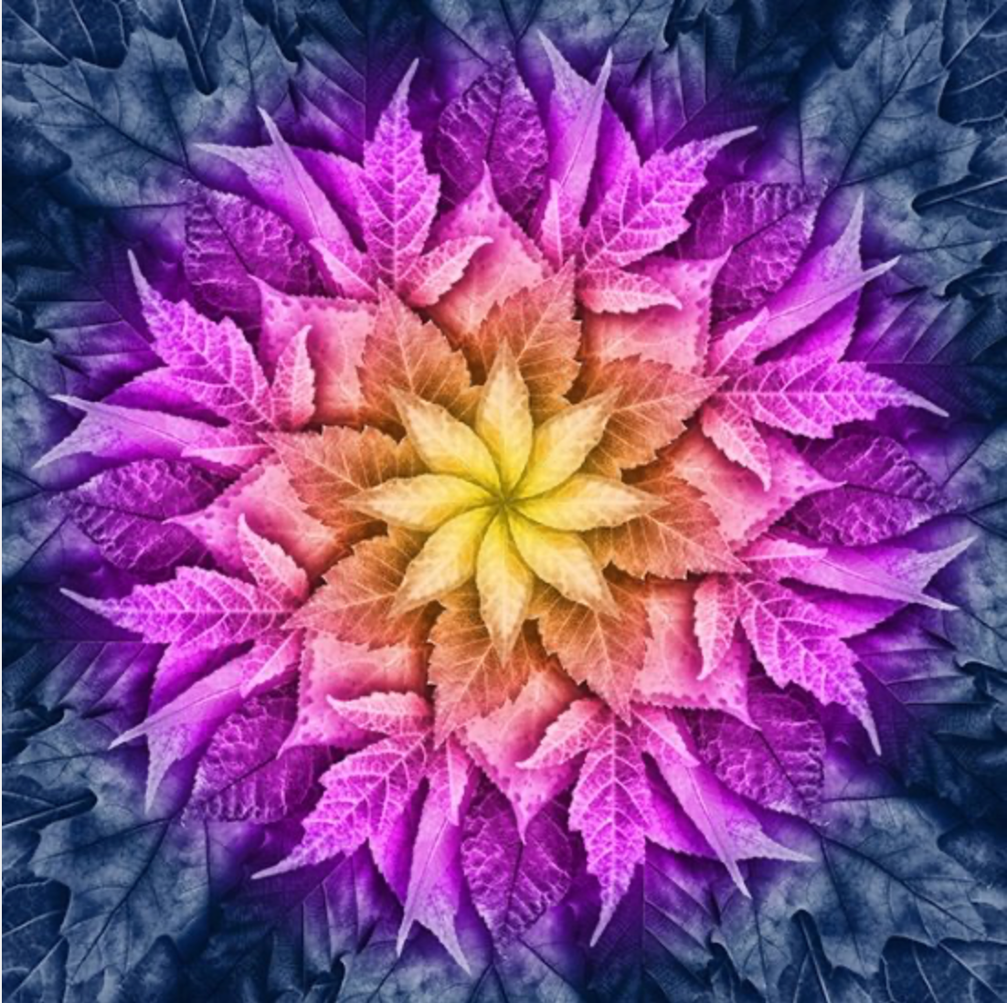 Dream Big Leaf Paradise Quilt Panel by Jeanie Sumrall-Ajero for Hoffman Fabrics