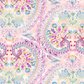 Daydreams Multi Floral Paisley fabric by Jason Yenter for In The Beginning Fabrics with ruler showing print scale – ornate floral medallions and paisley damask in dreamy watercolor pastels of pink, lavender, and teal on soft blush ground, digitally printed, 100% cotton, 3 yard cut