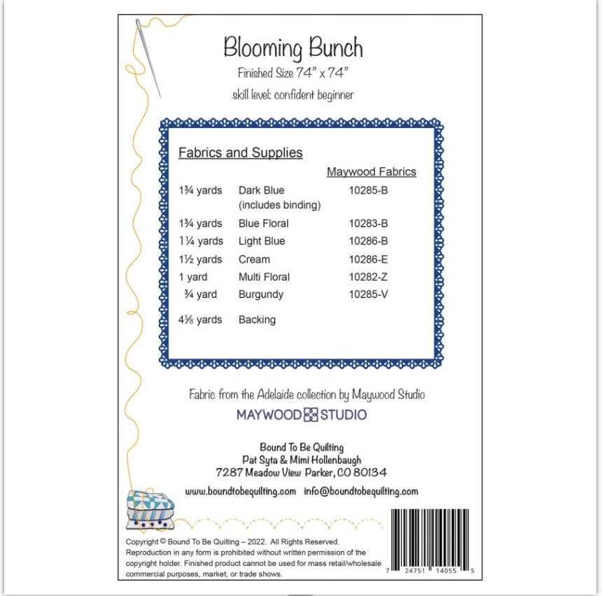 Blooming Bunch Quilt Kit, 74in x 74in