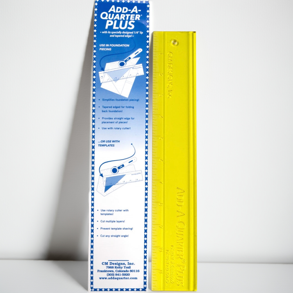 Add-A-Quarter 12in Plus Quilt Ruler by CM Designs