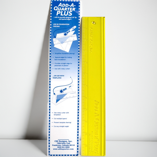 Add-A-Quarter 12in Plus Quilt Ruler by CM Designs