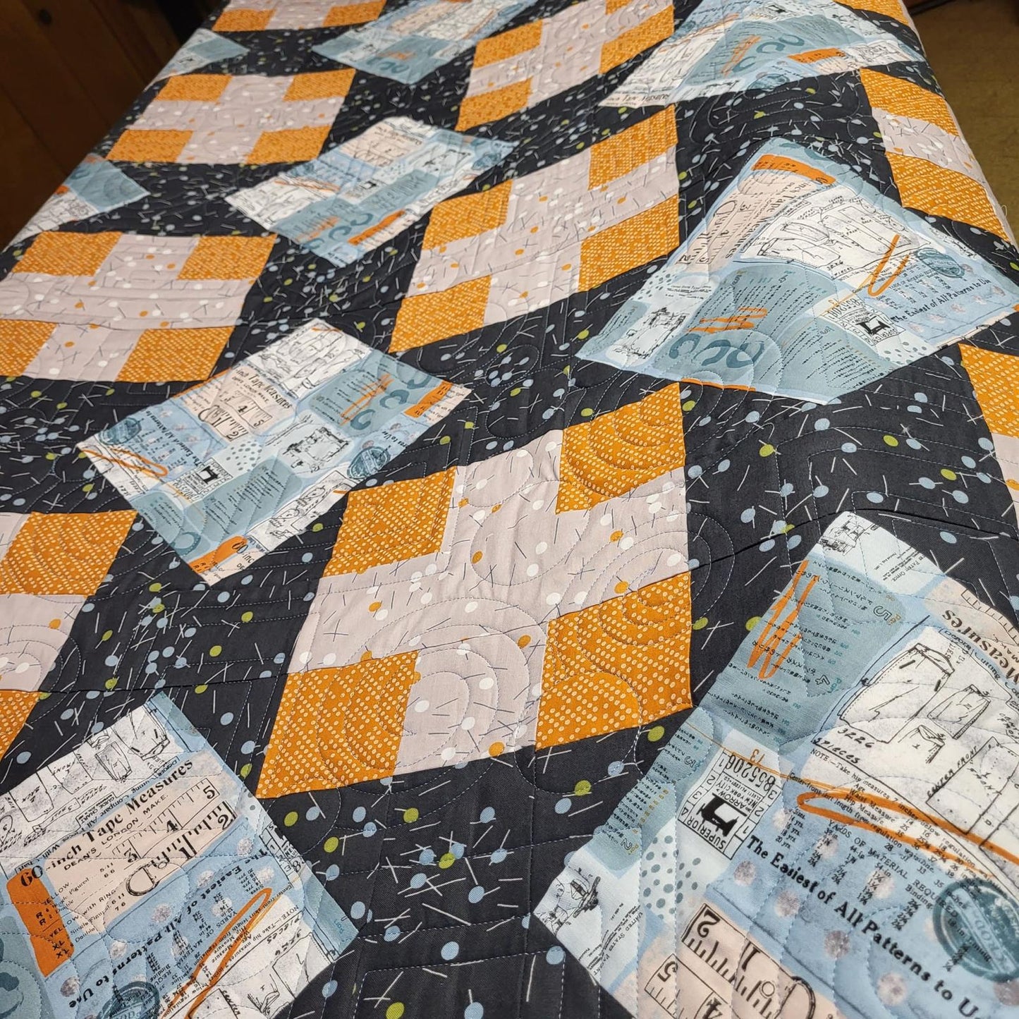 Garden Trellis Quilt Digital Download – quilt pattern – colorful textile design