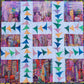 Flying Through the City 42" x 42" Handmade Wall Hanging / Table Topper / Lap Quilt