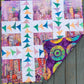 Flying Through the City 42" x 42" Handmade Wall Hanging / Table Topper / Lap Quilt