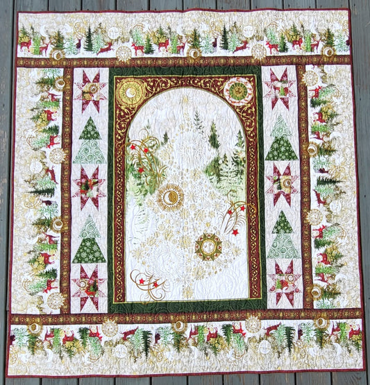 Winter Solstice 55" x 59" Handmade Lap / Throw / Twin Quilt