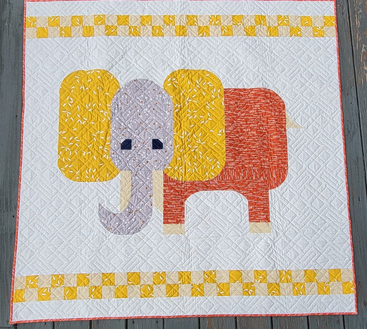 Tusker Quilt – 54" x 54" Handmade Baby/  Lap Quilt