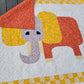 Tusker Quilt – 54" x 54" Handmade Baby/  Lap Quilt