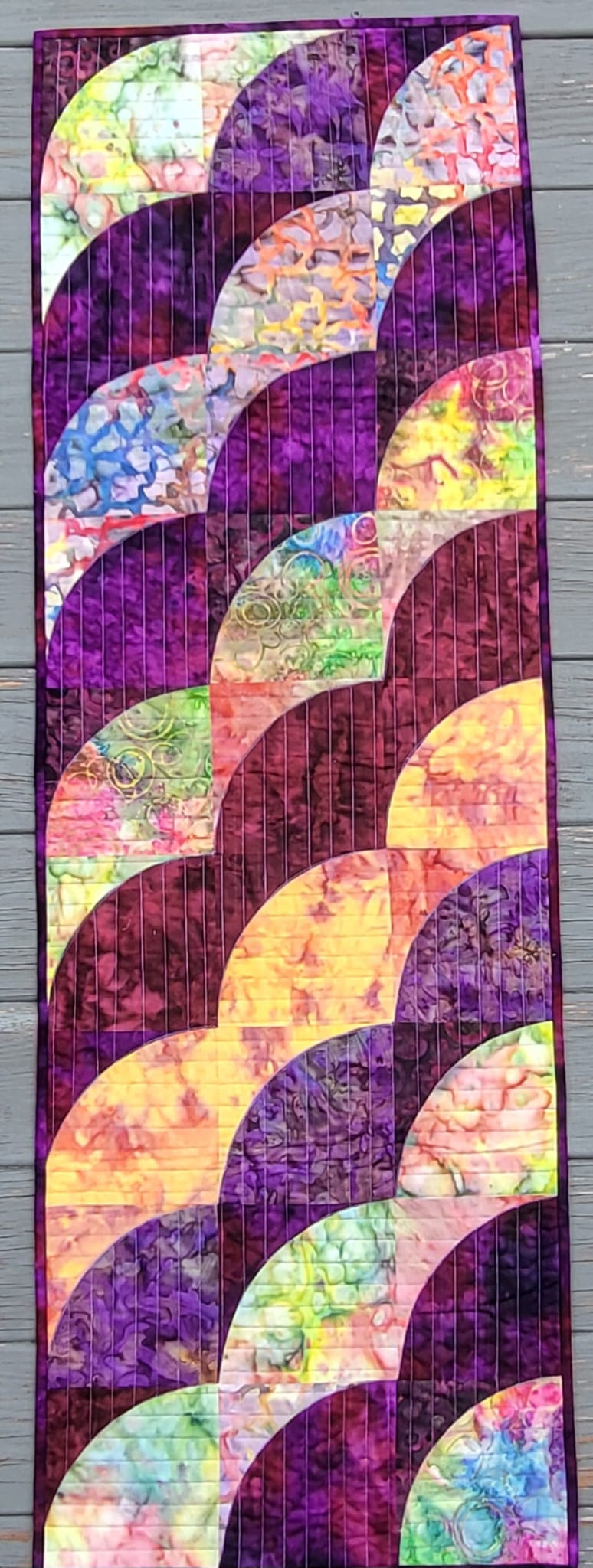 Radiant Shells 17.5" x 52.5" Handmade Table Runner