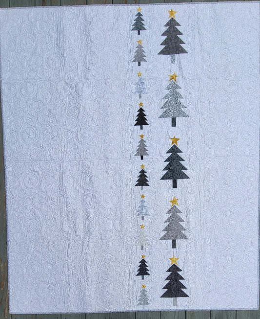 Those Trees  – 56" x 67" Handmade Lap / Throw / Twin Quilt