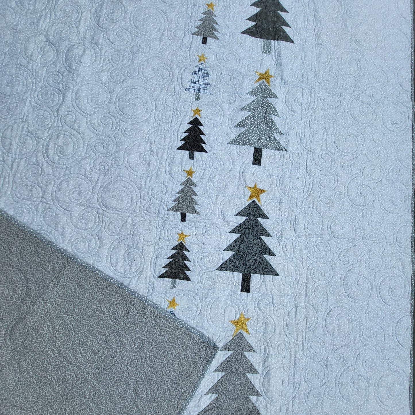 Those Trees  – 56" x 67" Handmade Lap / Throw / Twin Quilt