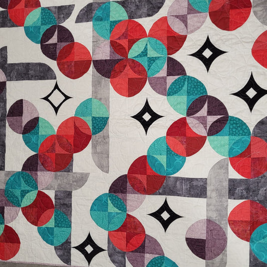 Moon Dance 64" x 80" Handmade Throw/Twin/Full Quilt