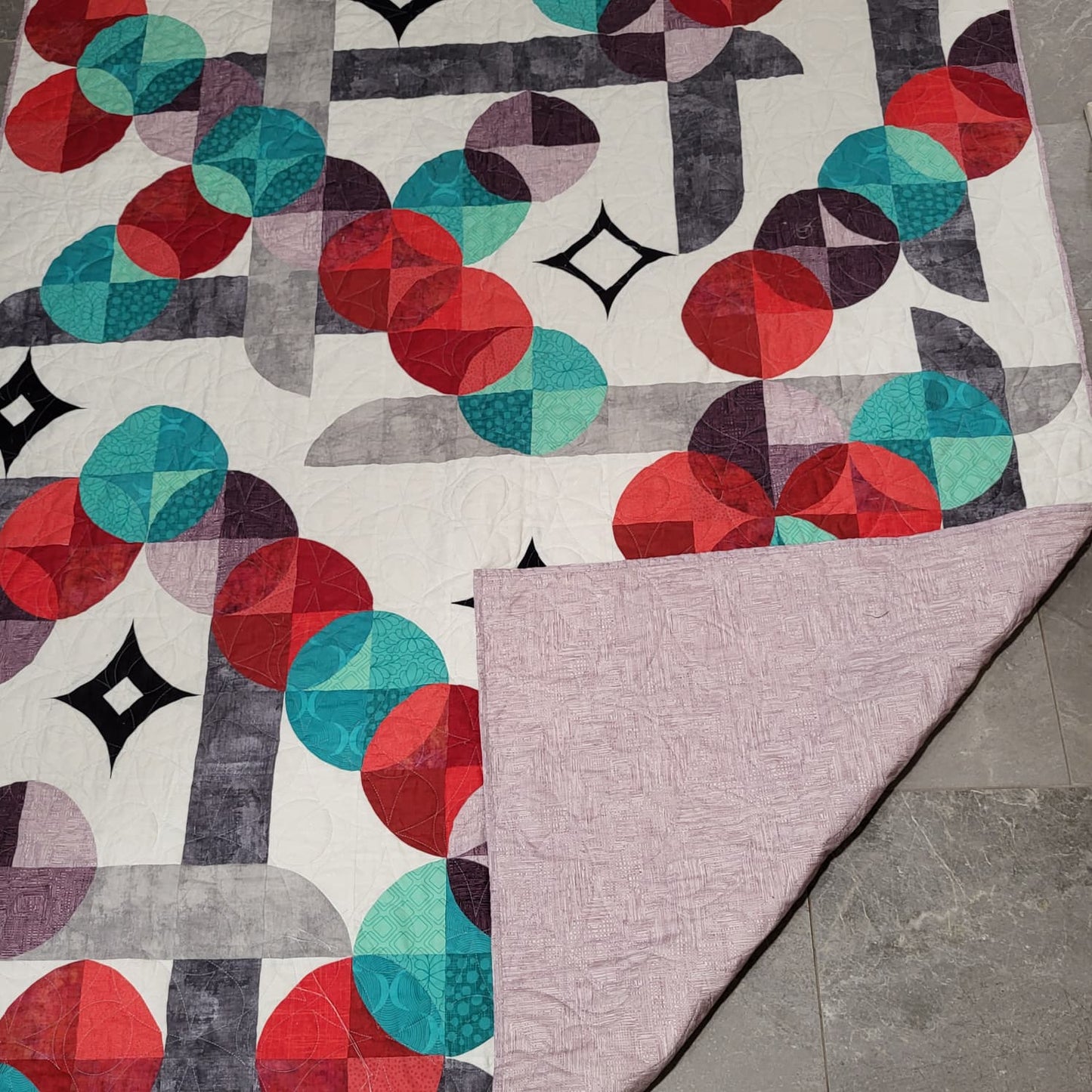 Moon Dance 64" x 80" Handmade Throw/Twin/Full Quilt