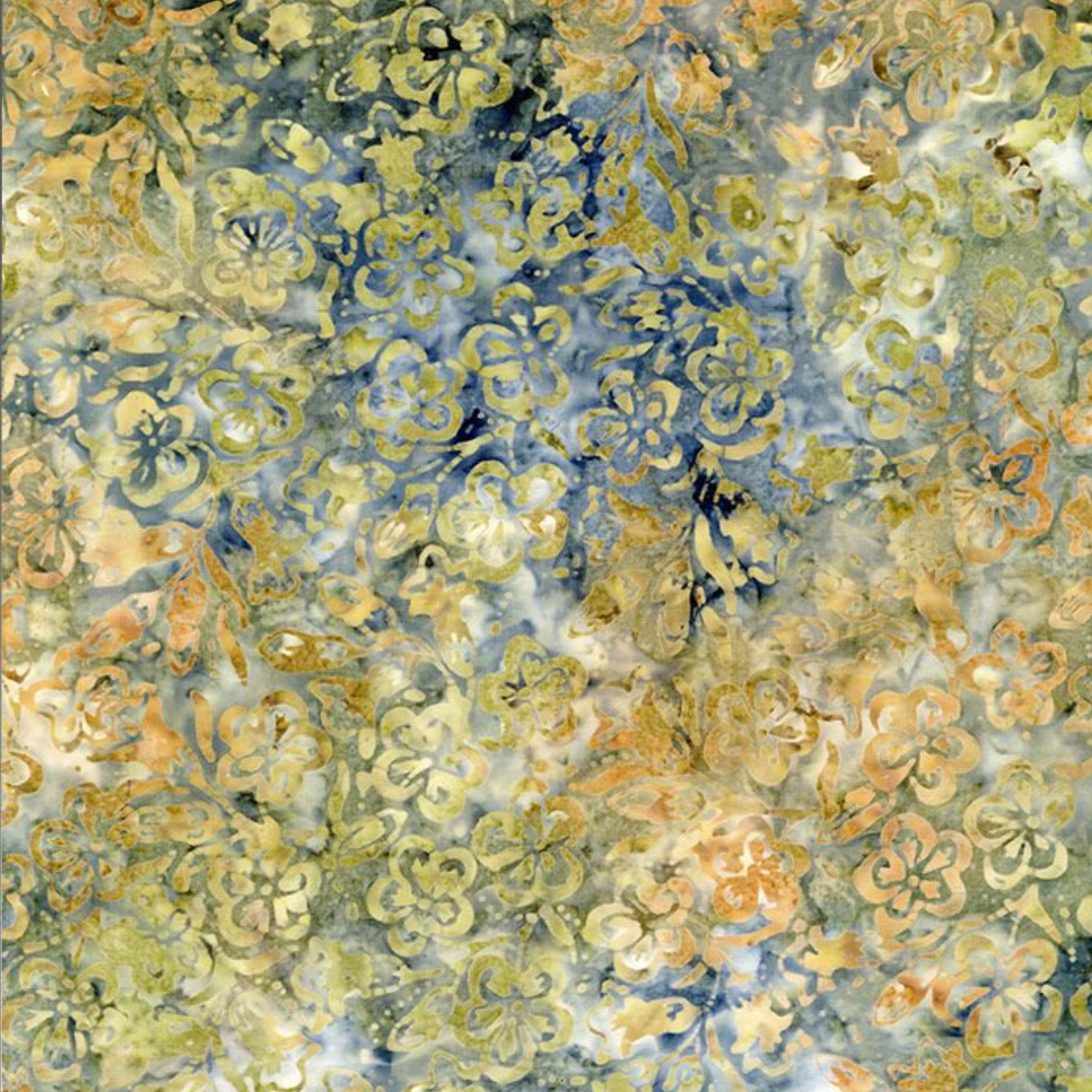 Tonga - Ochre Vintage Blossom – fabric – colorful textile design