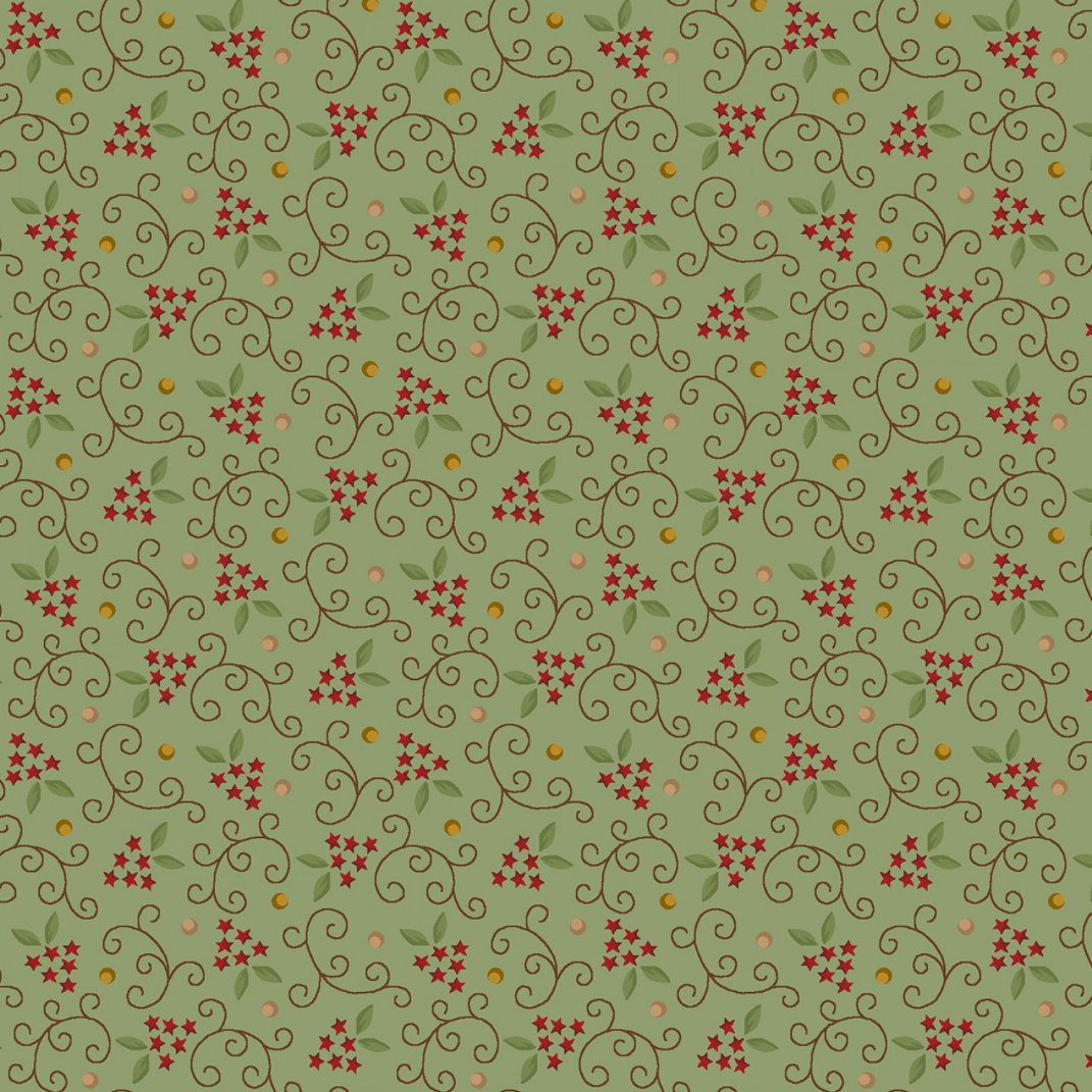 Aqua Starry Vines – fabric – colorful textile design