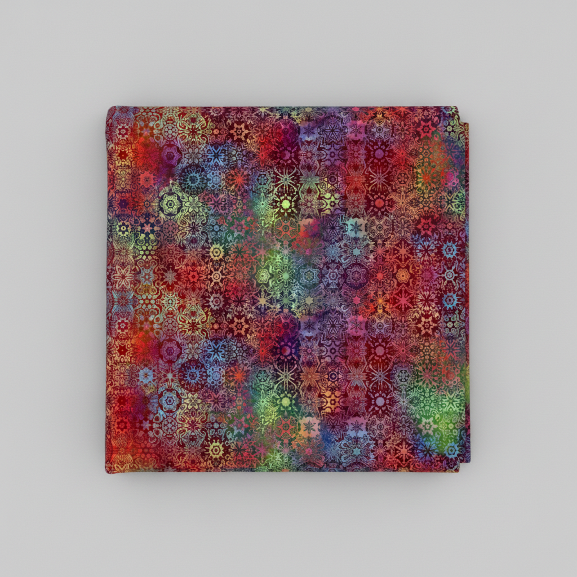 Impressions Multi Small Mosaic quilting cotton by Jason Yenter - 3 yard cut featuring vibrant geometric mosaic tiles in rainbow colors