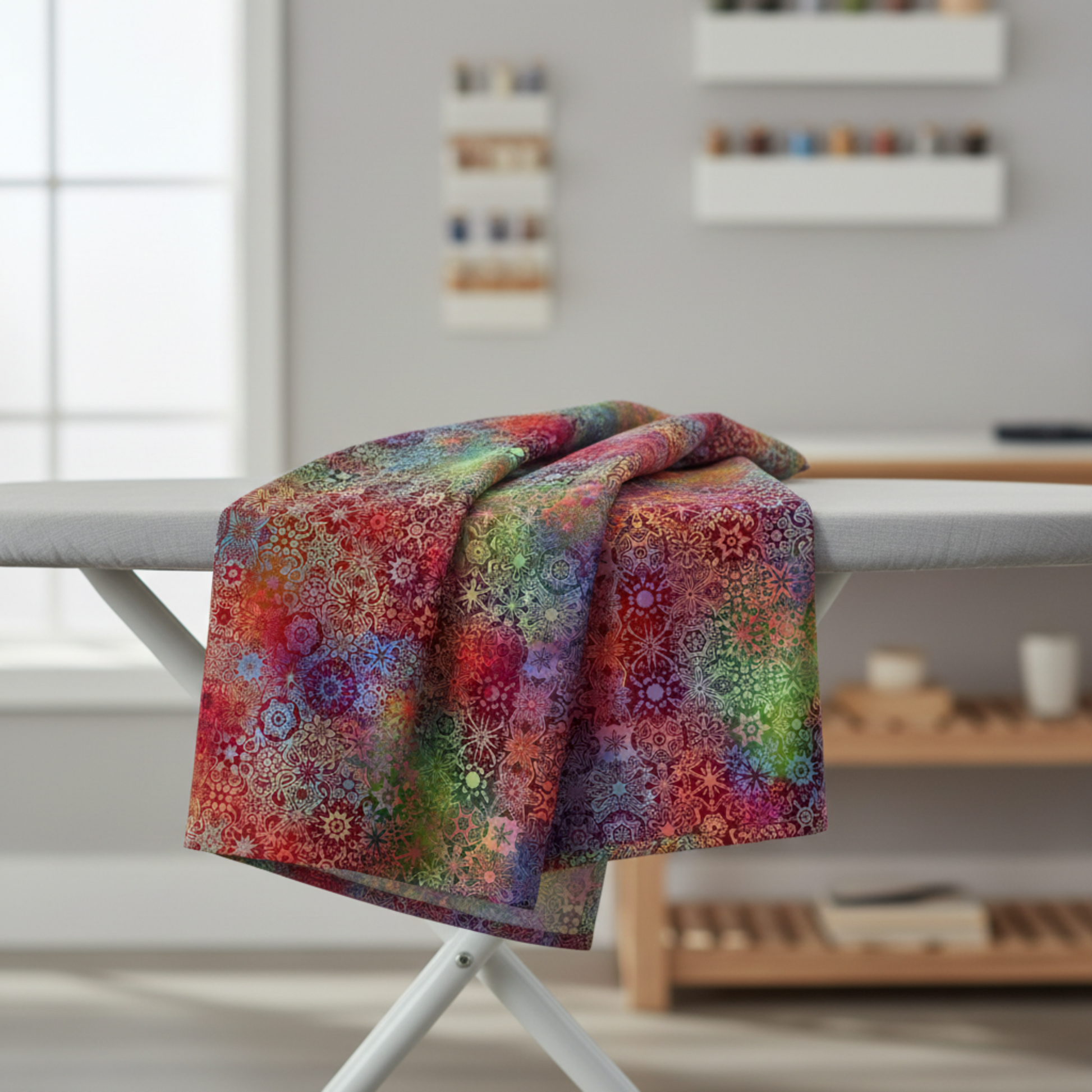 Impressions Multi Small Mosaic quilting cotton - full view of repeating geometric mosaic design perfect for contemporary quilts