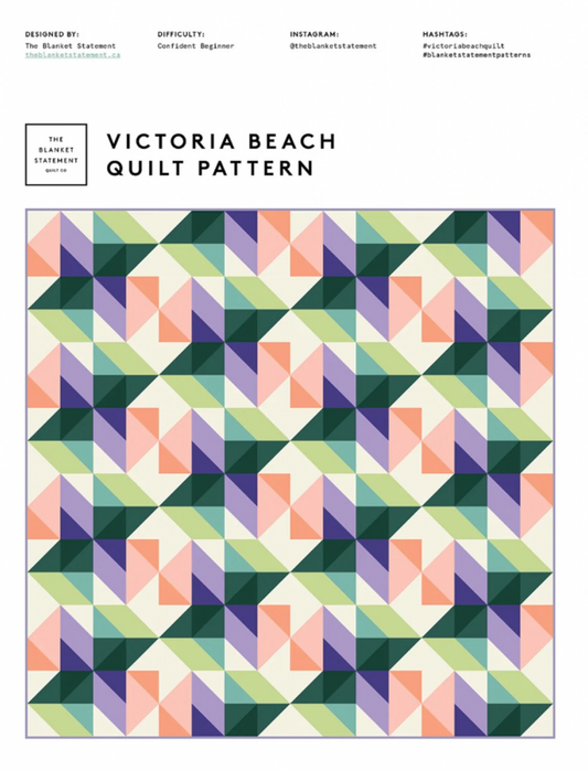 Victoria Beach – quilt pattern – made from baby clothes