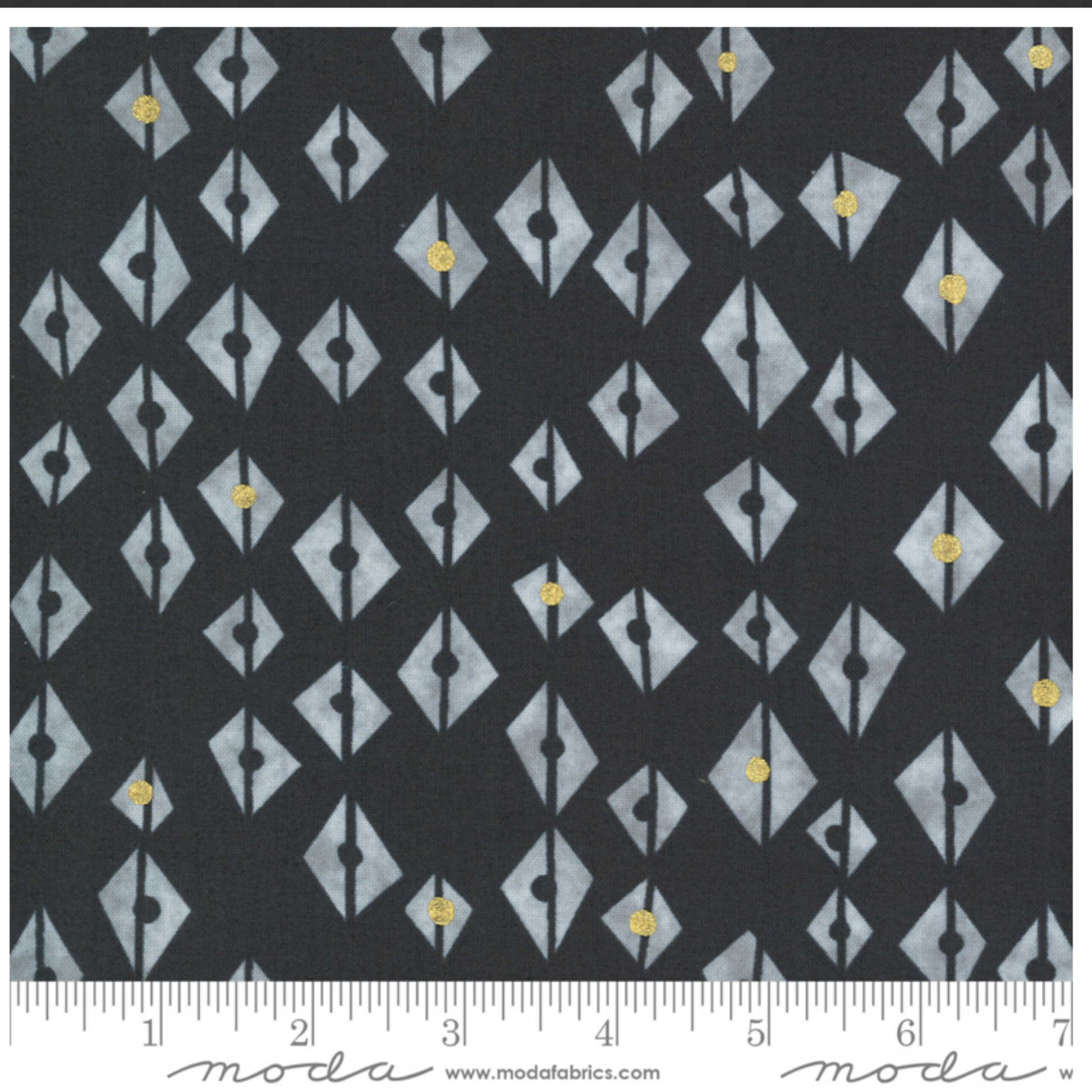 Dance in Paris Charcoal Lanterns Metallic – fabric – modern patchwork