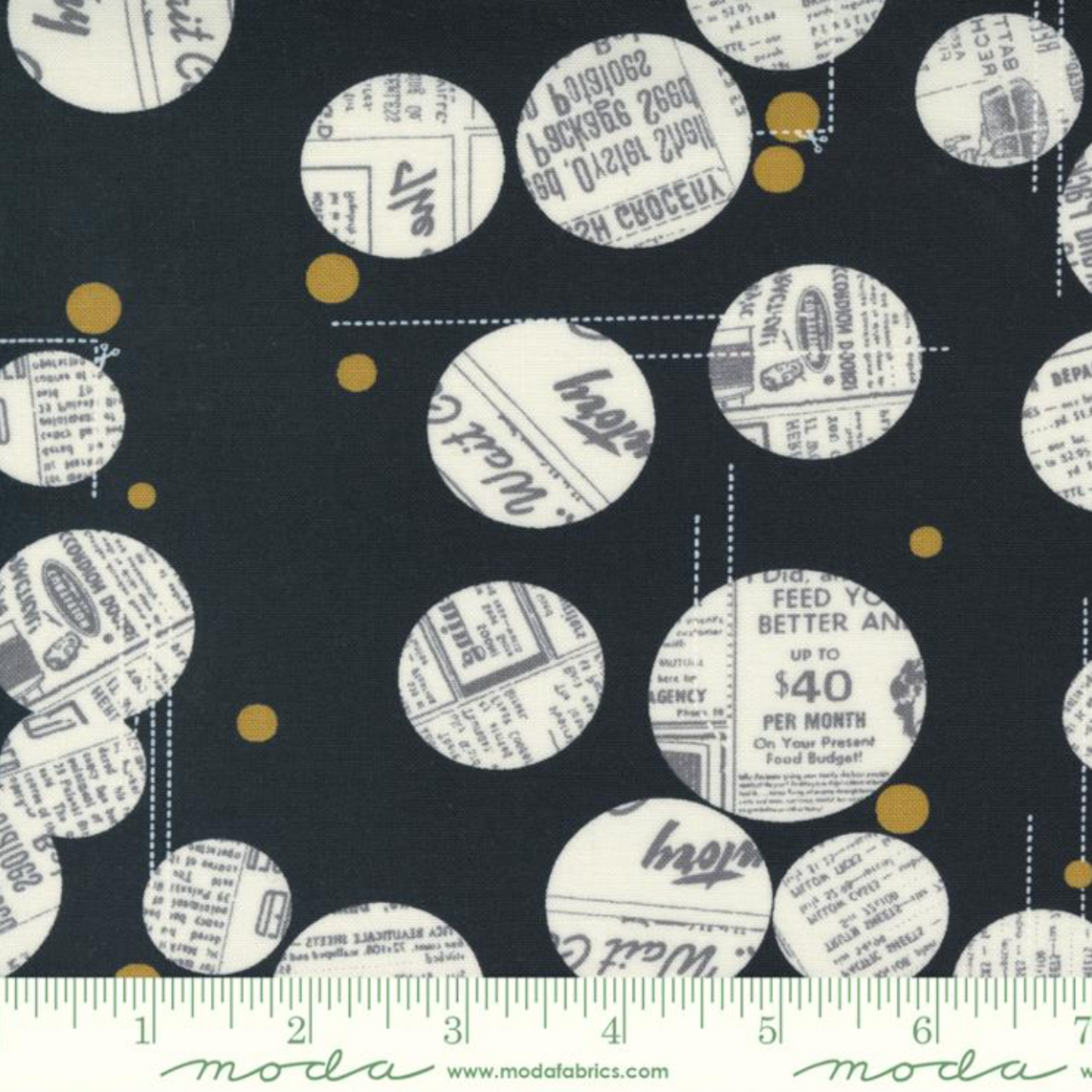 Celestial Onyx News Dropping- 2 1/3 yard cut – fabric – modern patchwork