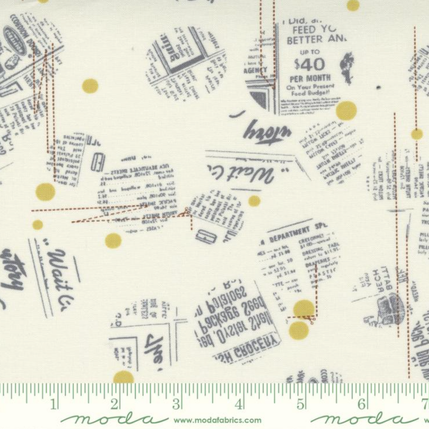 Celestial Moonbeam News Dropping – fabric – modern patchwork