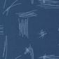 Vertical close-up of Bluish Stitched Up Blueprint fabric by Zen Chic, showing pale stitched lines and crosshatches on blue.