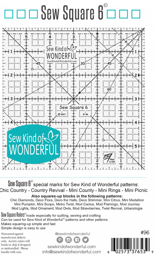 Sew Square 6 Ruler