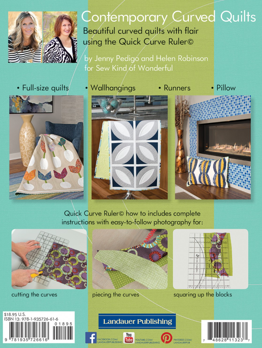 Contemporary Curved Quilts – book – colorful textile design