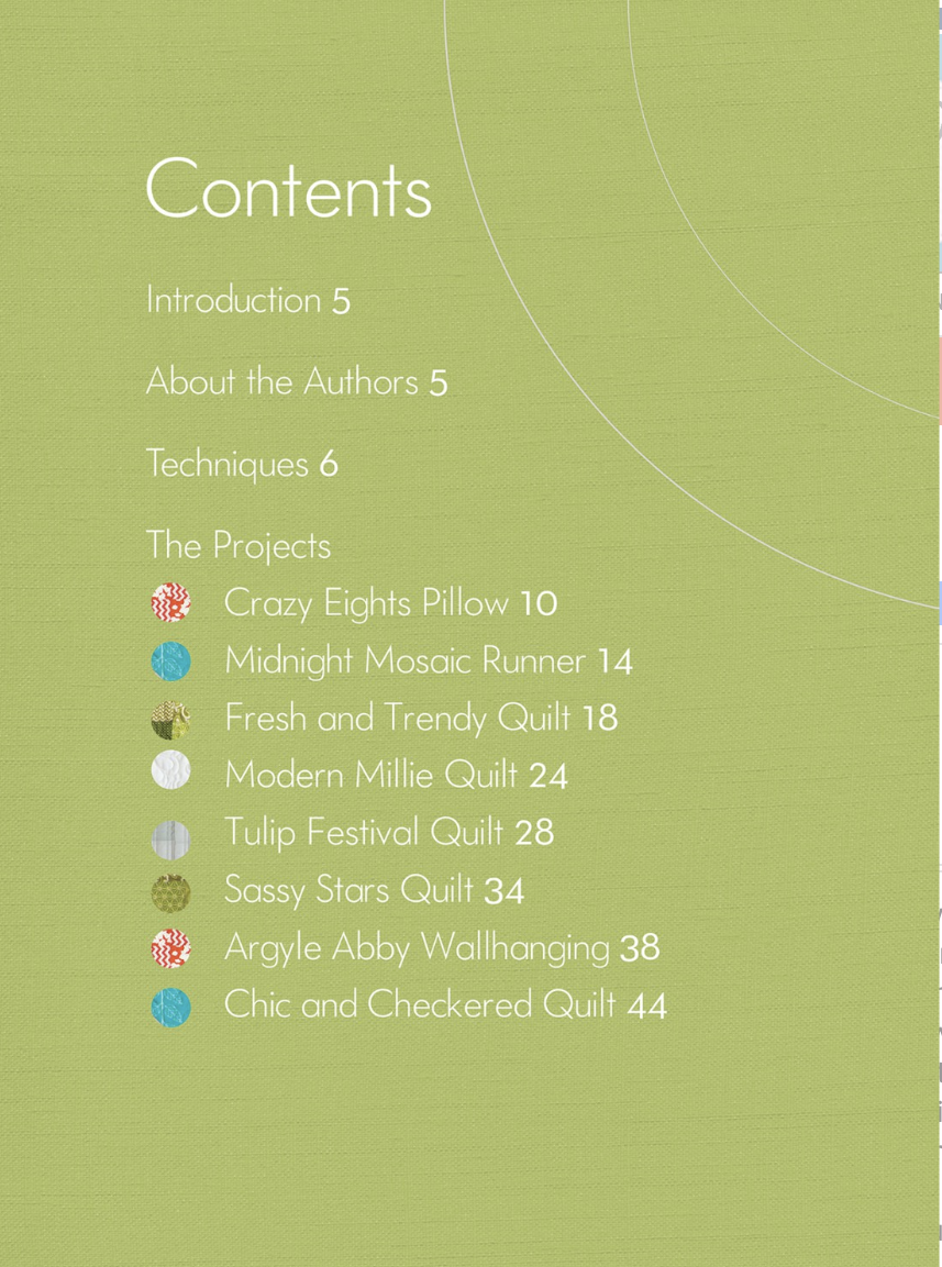 Contemporary Curved Quilts – book – colorful textile design
